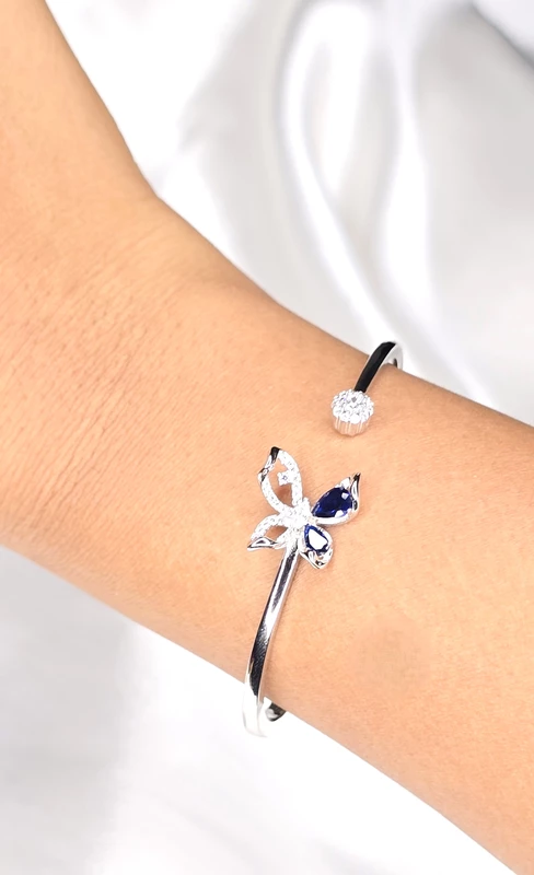 Butterfly Kada Bracelet (White)