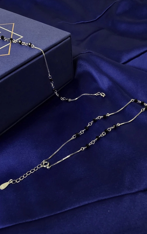 Black Beads Anklets