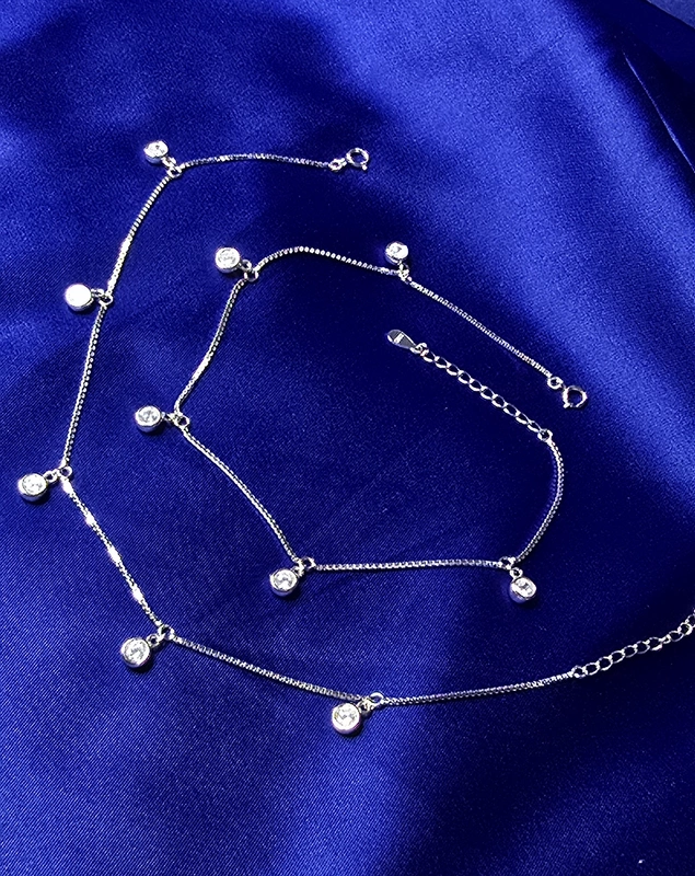 Droplet Charm Anklets