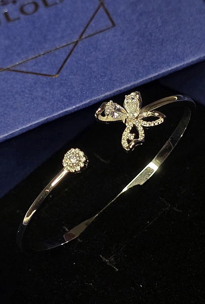 Butterfly Kada Bracelet (White)