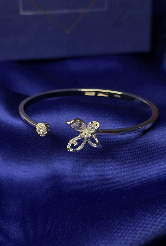 Butterfly Kada Bracelet (White)